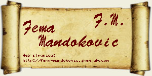 Fema Mandoković vizit kartica